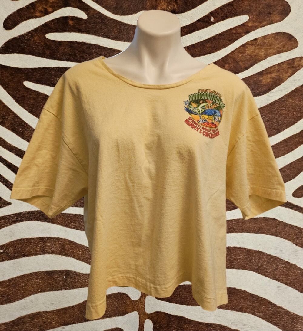 Vintage Jimmy Buffett’s Margaritaville Las Vegas Swoop Neck Crop T Shirt Sz L